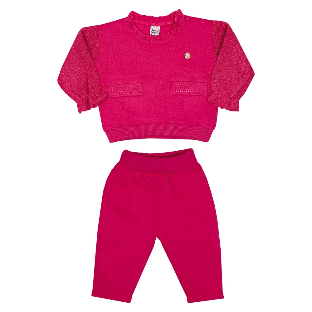 Sonho Mágico Moda Bebê Conjunto Moletom/Tricô Super Girl