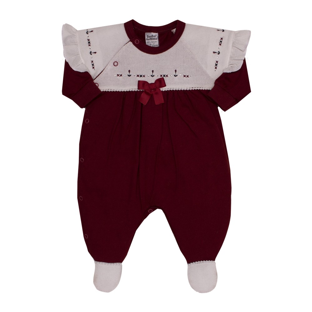 Sonho Mágico Moda Bebê Macacão Longo Malha Little Flower