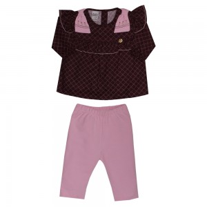 Conjunto Tecido/Cotton Pink Laces (P.M.G)